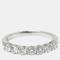 Pre Owned Tiffany & Co. Platinum and Diamond Forever Band Ring EU 51