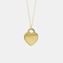 Pre Owned Tiffany & Co. 18K Yellow Gold Return to Tiffany Heart Tag Pendant Necklace