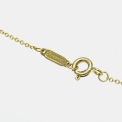Pre Owned Tiffany & Co. 18K Yellow Gold and Diamond Oval Key Pendant Necklace