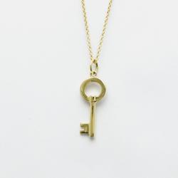 Pre Owned Tiffany & Co. 18K Yellow Gold and Diamond Oval Key Pendant Necklace