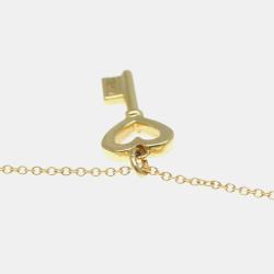 Pre Owned Tiffany & Co. 18K Rose Gold Heart Key Pendant Necklace