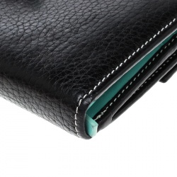 Pre Owned Tiffany & Co. Black Leather Continental Wallet