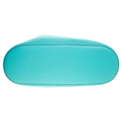 Pre Owned Tiffany & Co Aqua Green Leather Shopper Tote