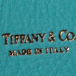 Pre Owned Tiffany & Co Aqua Green Leather Shopper Tote