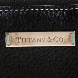 Tiffany & Co. Black Leather Zip Around Continental Wallet