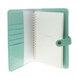 Pre Owned Tiffany & Co. Tiffany Green Patent Leather Notebook Organizer