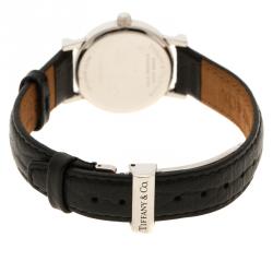 Tiffany & Co. Black Stainless Steel Atlas Women's Wristwatch 25 mm