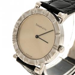 Pre Owned Tiffany & Co. Silver Atlas Women's Wristwatch 31 mm