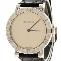 Pre Owned Tiffany & Co. Silver Atlas Women's Wristwatch 31 mm