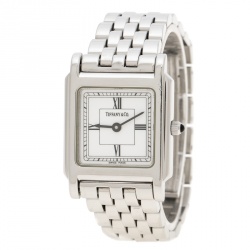 Tiffany & Co. White Stainless Steel Classic Women's Wristwatch 23 mm