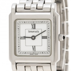 Tiffany & Co. White Stainless Steel Classic Women's Wristwatch 23 mm