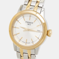 Tissot Silver Two-Tone Stainless Steel Classic Dream T129.210.22.031.00 Women's Wristwatch 28 mm