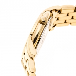 Pre Owned Tissot Blue Yellow Gold Plated Stainless Steel Ballade III Women's Wristwatch 28 mm