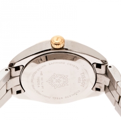 Pre Owned Tissot Silver White Two-Tone Stainless Steel PR100 Women's Wristwatch 39 mm