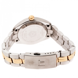 Pre Owned Tissot Silver White Two-Tone Stainless Steel PR100 Women's Wristwatch 39 mm