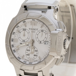 Tissot White Stainless Steel T-Race T048217A Women's Wristwatch 33 mm