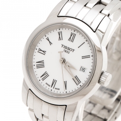 Pre Owned Tissot White Stainless Steel Jungfraubahn 1912-2012 T-Classic Dream T033210A Women's Wristwatch 28 mm