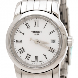 Pre Owned Tissot White Stainless Steel Jungfraubahn 1912-2012 T-Classic Dream T033210A Women's Wristwatch 28 mm