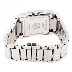 Pre Owned Tissot Purple Mother Of Pearl Stainless Steel Generosi-T T007309A Women's Wristwatch 24.50 mm