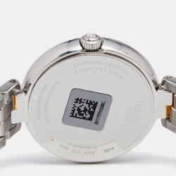 Pre Owned Tissot Mother of Pearl Two Tone Stainless Steel Flamingo T094210.22 Women's Wristwatch 30 mm