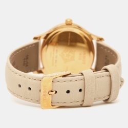 Pre Owned Tissot Mother of Pearl Rose Gold Plated Stainless Steel Leather Bella Ora T103.310.36.111.00 Women's Wristwatch 32 mm