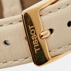 Pre Owned Tissot Mother of Pearl Rose Gold Plated Stainless Steel Leather Bella Ora T103.310.36.111.00 Women's Wristwatch 32 mm