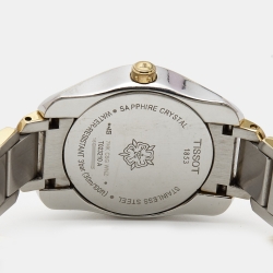Tissot Mother of Pearl Two Tone Stainless Steel T-Wave T023210A Women's Wristwatch 28 mm