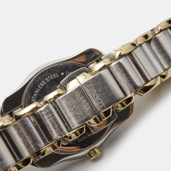 Tissot Mother of Pearl Two Tone Stainless Steel T-Wave T023210A Women's Wristwatch 28 mm
