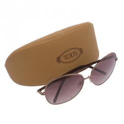 Tod's Brown/Burgundy Gradient TO74 36F Oversize Sunglasses