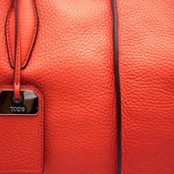 Pre Owned حقيبة يد تودز جوي متوسطة جلد نوي برتقالية 