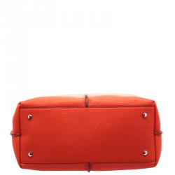 Pre Owned حقيبة يد تودز جوي متوسطة جلد نوي برتقالية 