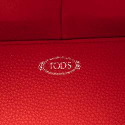 Pre Owned حقيبة يد تودز جوي متوسطة جلد نوي برتقالية 