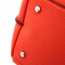 Pre Owned حقيبة يد تودز جوي متوسطة جلد نوي برتقالية 