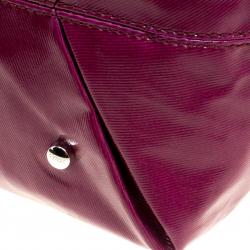 Pre Owned حقيبة تودز كانفاس مورد عنابي مقوى