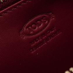 Tod's Carmine Red Patent Leather Zip Around Continental Wallet
