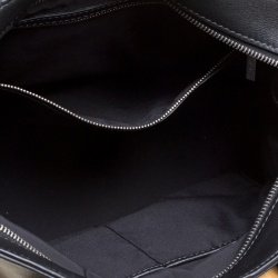 Pre Owned Tod's Black Leather Small Flower Studded Shopper Tote