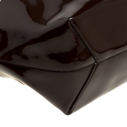 مملوكة مسبقًا حقيبة شوبر تودز فلاور جلد أبيض/عنابي صغيرة