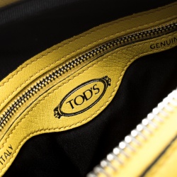 Tod's Yellow Leather Mini Nuovo Miky Top Handle Bag 