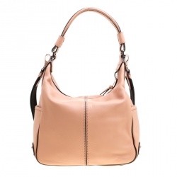 Pre Owned Tod's Beige Leather Miky Hobo