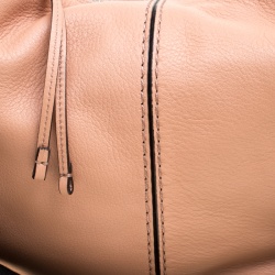 Pre Owned Tod's Beige Leather Miky Hobo
