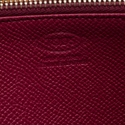 Tod's Fuchsia Leather Zip Around Continental Wallet