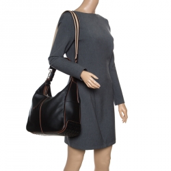 مملوكة مسبقًا Tod's Black Leather Medium Miky Top Handle Shoulder Bag