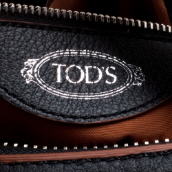 مملوكة مسبقًا Tod's Black Leather Medium Miky Top Handle Shoulder Bag