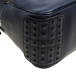 Tod's Navy Blue Leather Top Handle Bag