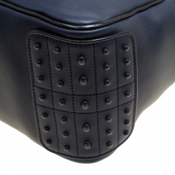 Tod's Navy Blue Leather Top Handle Bag