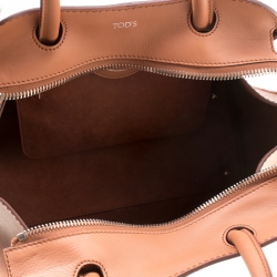 Pre Owned Tod's Brown Leather Medium Sella Top Handle Bag