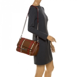 Tod's Tan Leather Double T Top Handle Bag