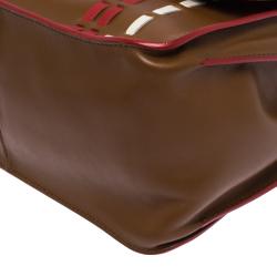 Tod's Tan Leather Double T Top Handle Bag