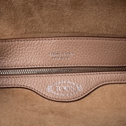 Pre Owned Tod's Beige  Leather Joy Medium Tote 