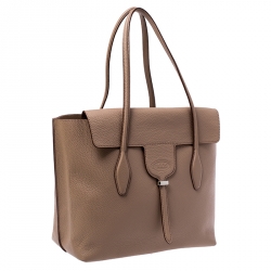 Pre Owned Tod's Beige  Leather Joy Medium Tote 